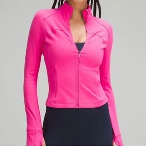 Lululemon Nulu Cropped Define Jacket Sonic Pink Zip Up with Pockets Size 0